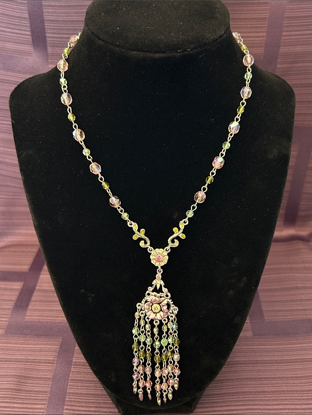 RJ Graziano Flower Fringe necklace